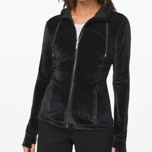 NWT Lululemon Define Hooded Jacket *Velvet Black Size 2 Full Zip Gold Detail